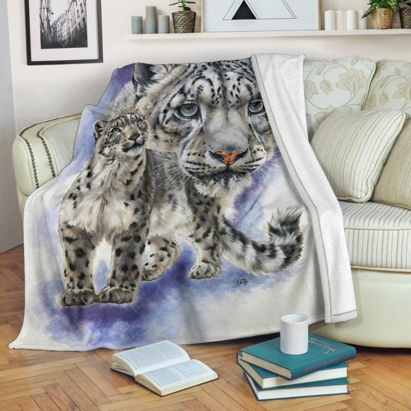 Snow Leopard CLM2812623S Sherpa Fleece Blanket