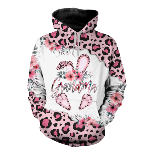 Pink Grandma Bunny Easter Leopard 3D All Over Print | For Men & Women | Adult | Hp1242