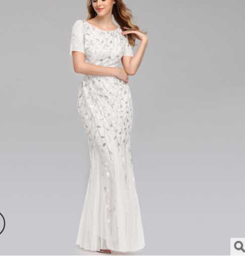 2022 new Size Elegant Saudi Arabia Ever Pretty Mermaid Sequined Lace Appliques Mermaid Long Dress Party Gown alx