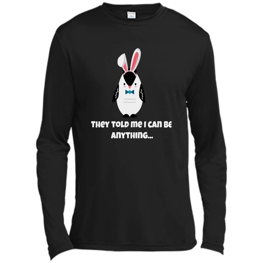 Cute Easter Bunny Penguin Easter T-shirt Long Sleeve Moisture Absorbing Shirt