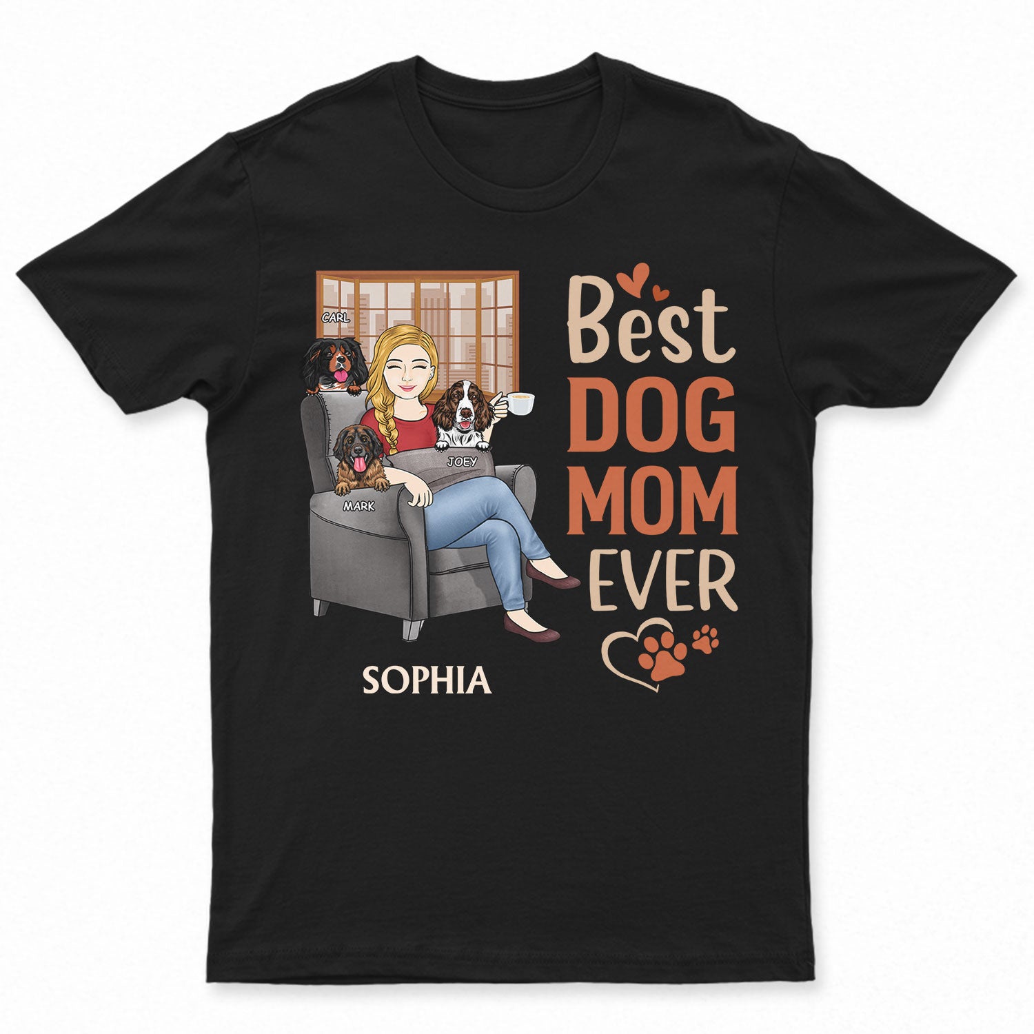 The Crazy Dog Lady Best Dog Mom Ever – Dog Lovers Gift – Personalized Custom T Shirt