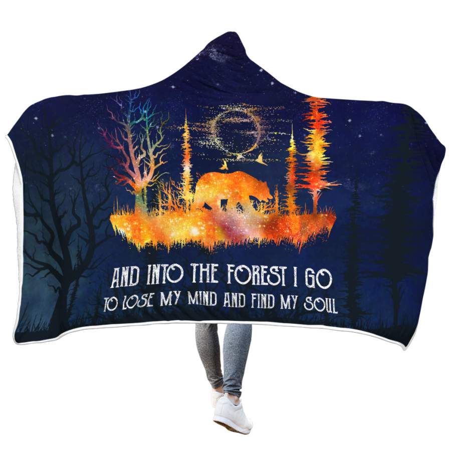 Lose My Mind Hippie Camping Hooded Blanket