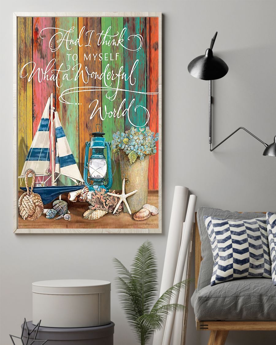 Professions Poster – Sailor What A Wonderful World Vertical Canvas And Poster | Wall Decor Visual Art