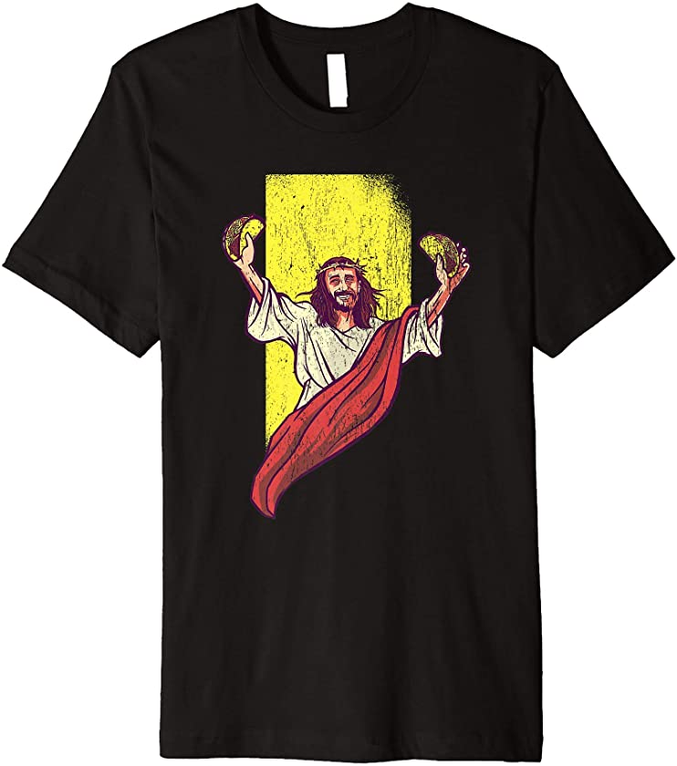 Taco Jesus Vintage Retro Lord Of The Tacos Gift Premium T-Shirt