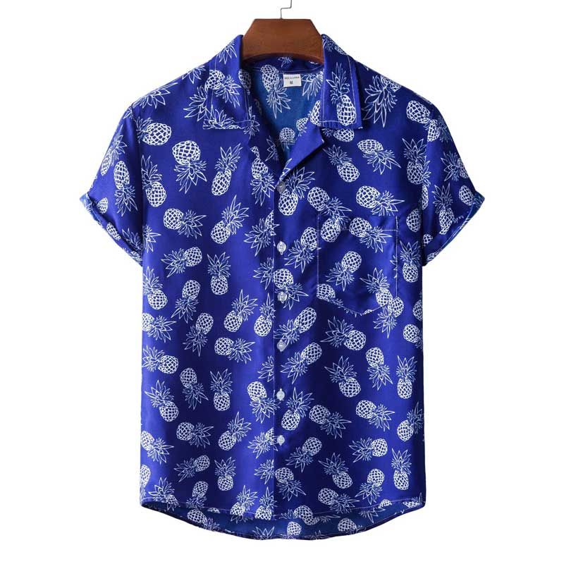 Pineapple Blue High Quality Unisex Hawaii Shirt For Men And Women Ha72214