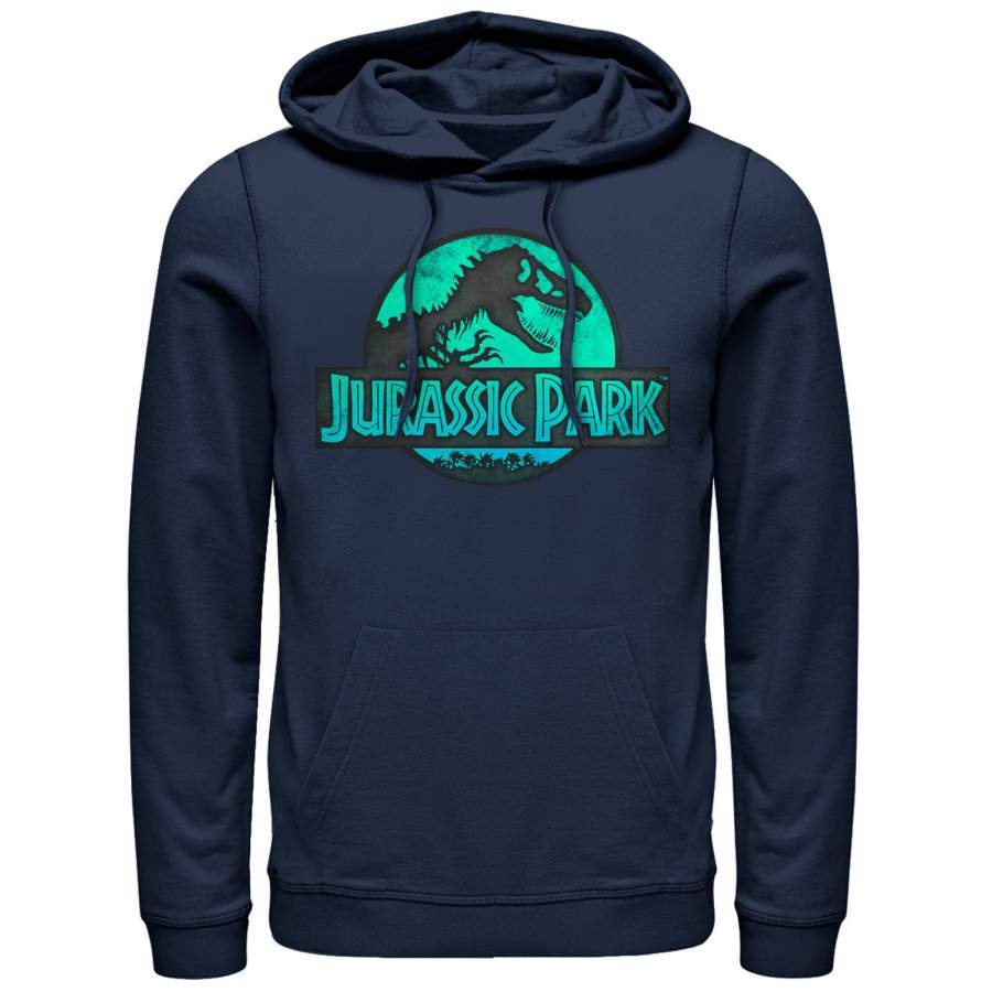 Jurassic Park Men’s Ocean Ripple Logo Lightweight Hoodie