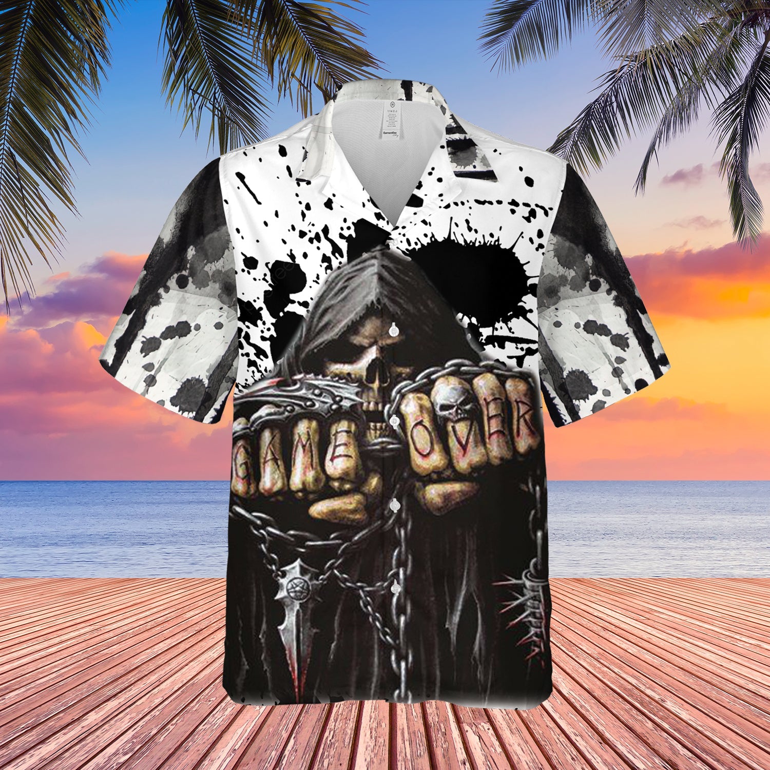 Game Over Skull Hawaii Lover Hawaii Shirt For Men Women Ha57086