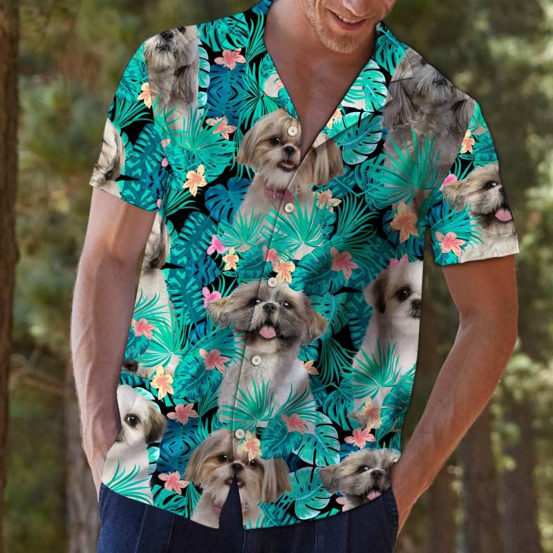 Artsyhomes Shih Tzu Tropical Hawaiian Ha78889