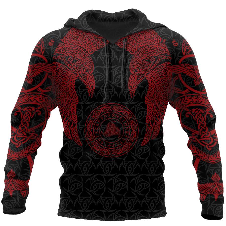 Viking Munin – Tattoo Style Hoodie Version 5.0