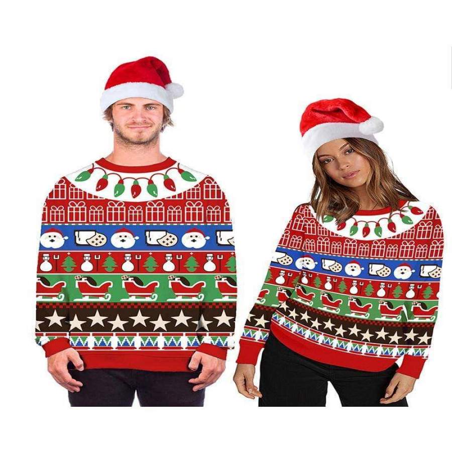 Ugly Christmas Sweater Sweatshirt Symbolism For Couple