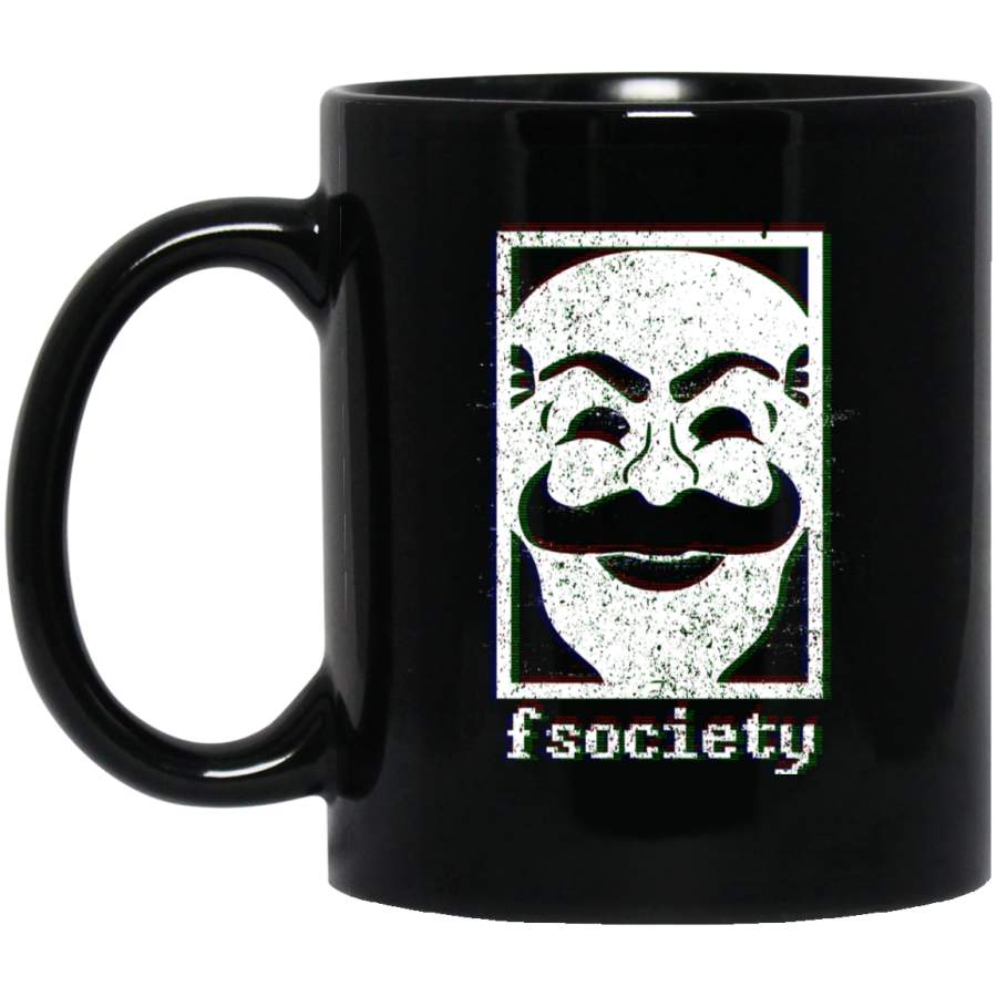 F-Society Design Vintage Mug Black Mug