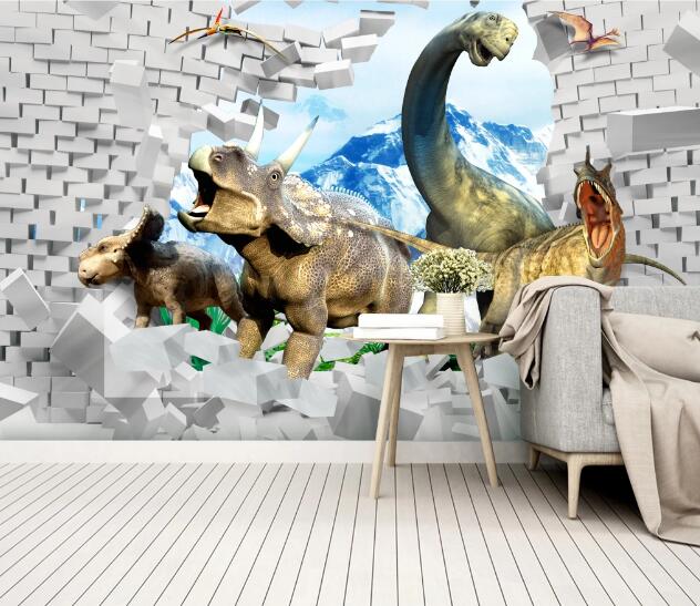 3D Animal Dinosaur Wall Mural Wallpaper 1230