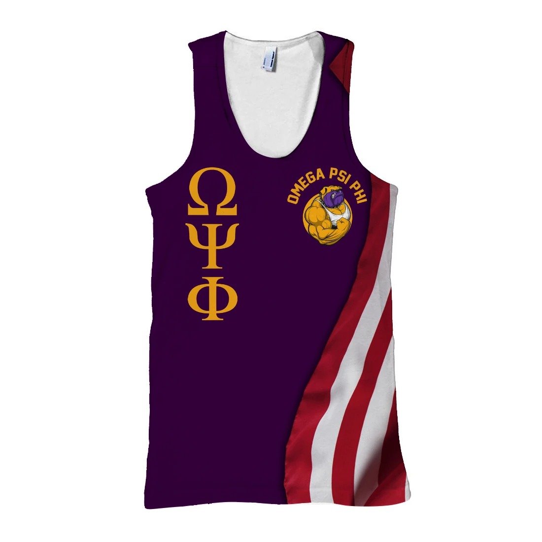 Masonstars Tank Top – Omega Psi Phi USA Flag Tank Top J5