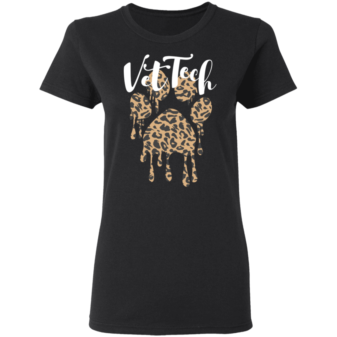 Vet Tech Leopard Ladies’ T-Shirt