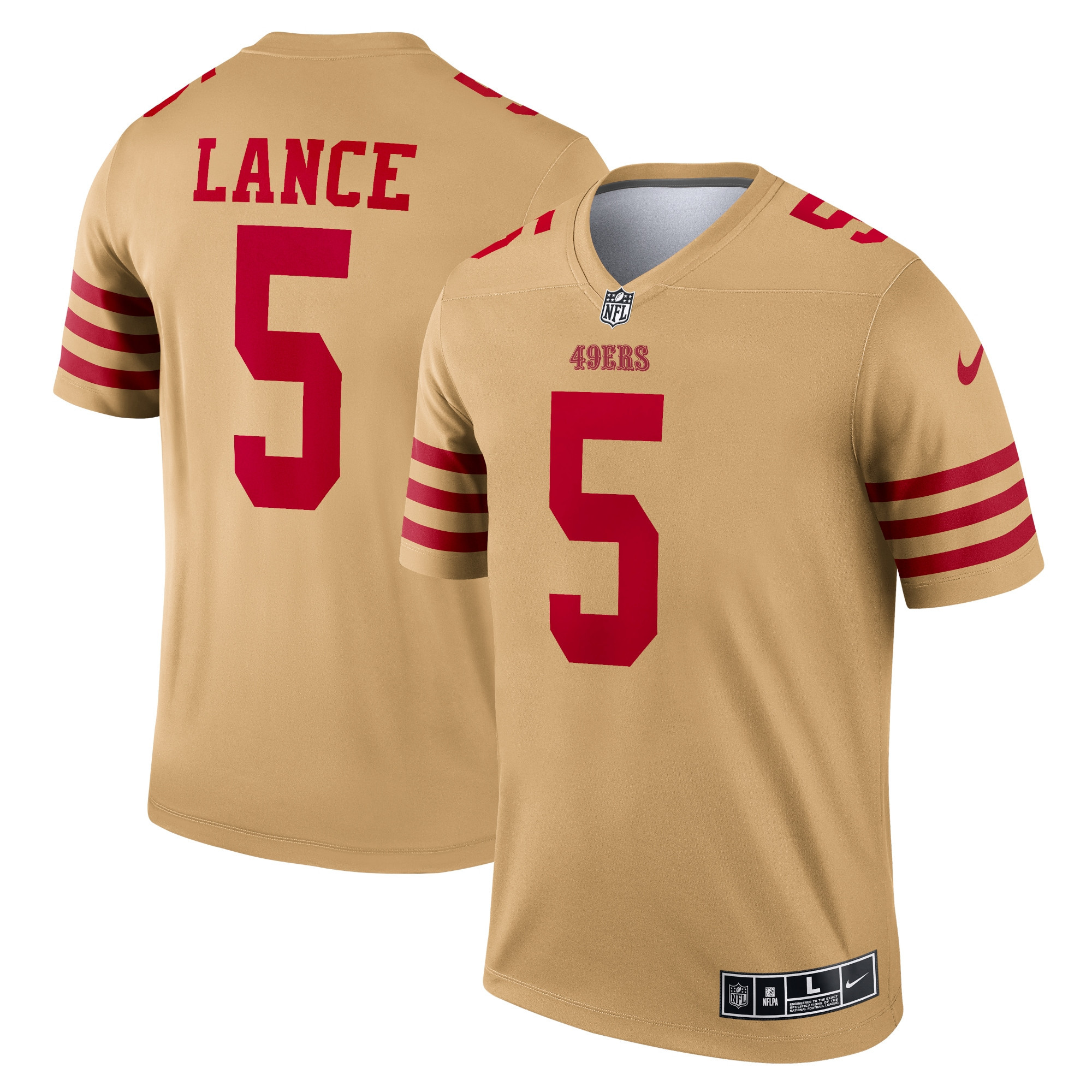 Trey Lance San Francisco 49ers Inverted Legend Jersey – Gold NFL