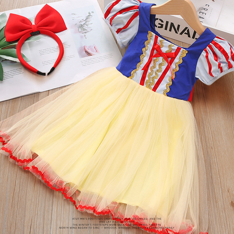 Baby Girl Dress Party Birthday Dress Snow White Princess Cosplay Dress Children Dress alx