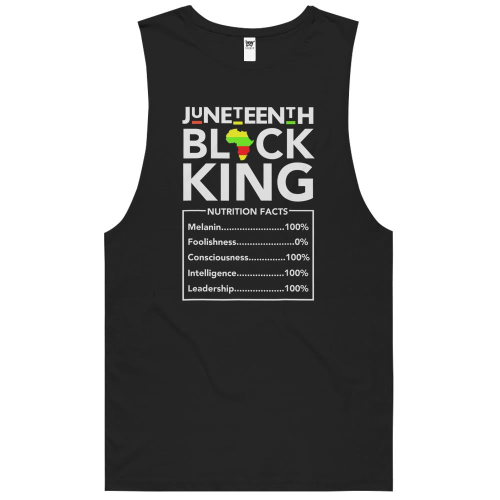 Nutritional Facts Shirt, Nutritional Facts Tank Top, Black King Nutrition Facts Shirt, Juneteenth Black King Nutritional Facts Men Boys Dad Son Tank Top