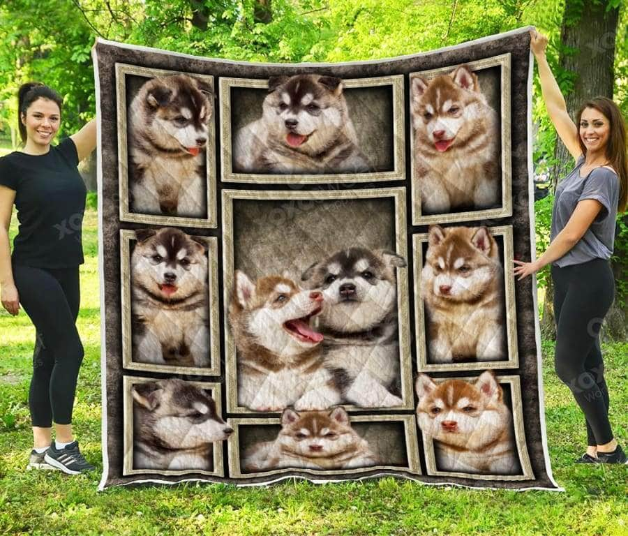 Mother’S Day Gift – Siberian Husky Puppy Quilt