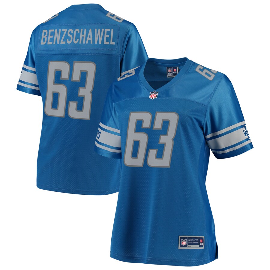 Beau Benzschawel Detroit Lions NFL Pro Line Womens Team Player Jersey – Blue