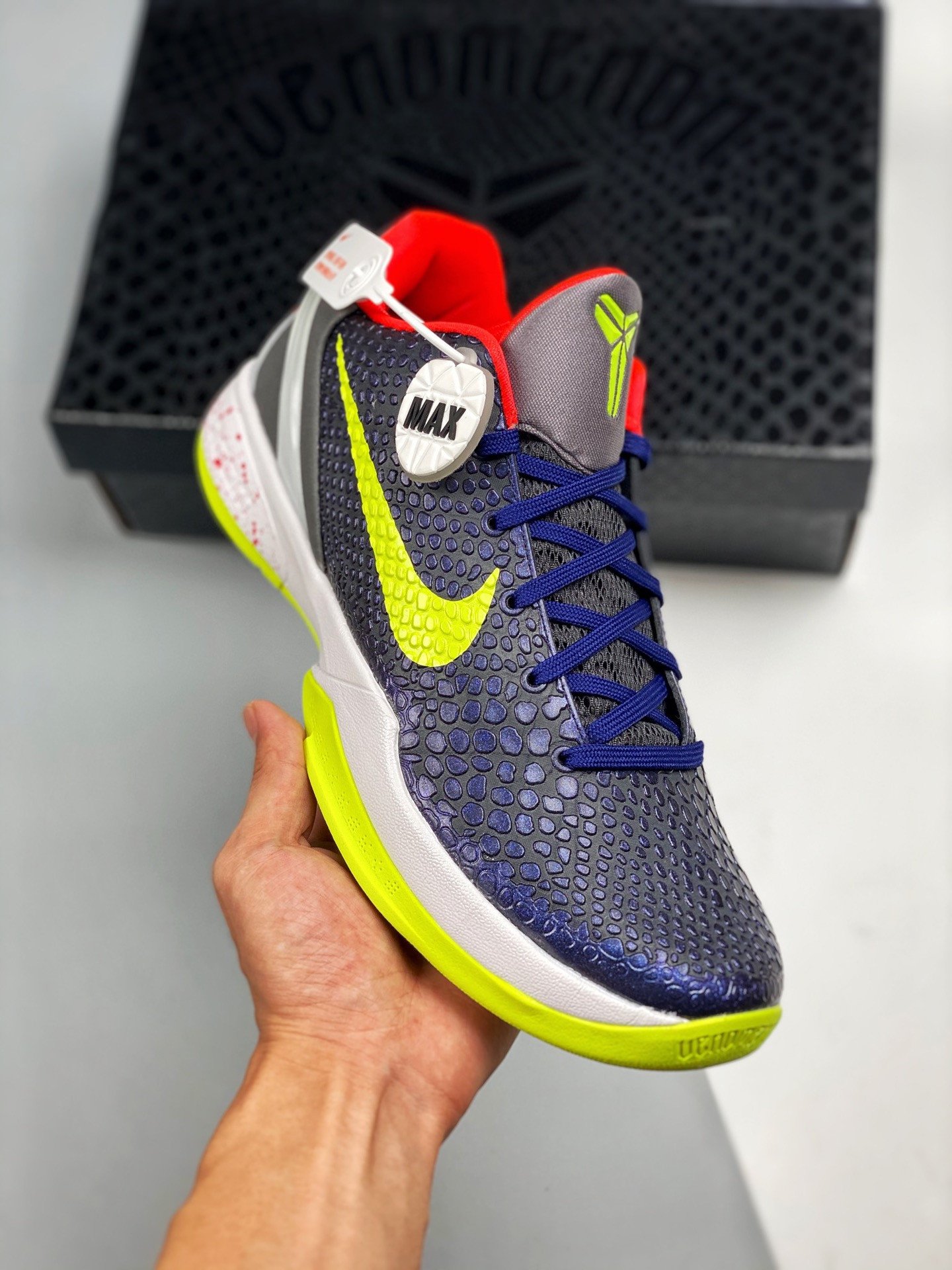 Nike Kobe 6 Protro Chaos InkDark Grey-White-Volt 5338349