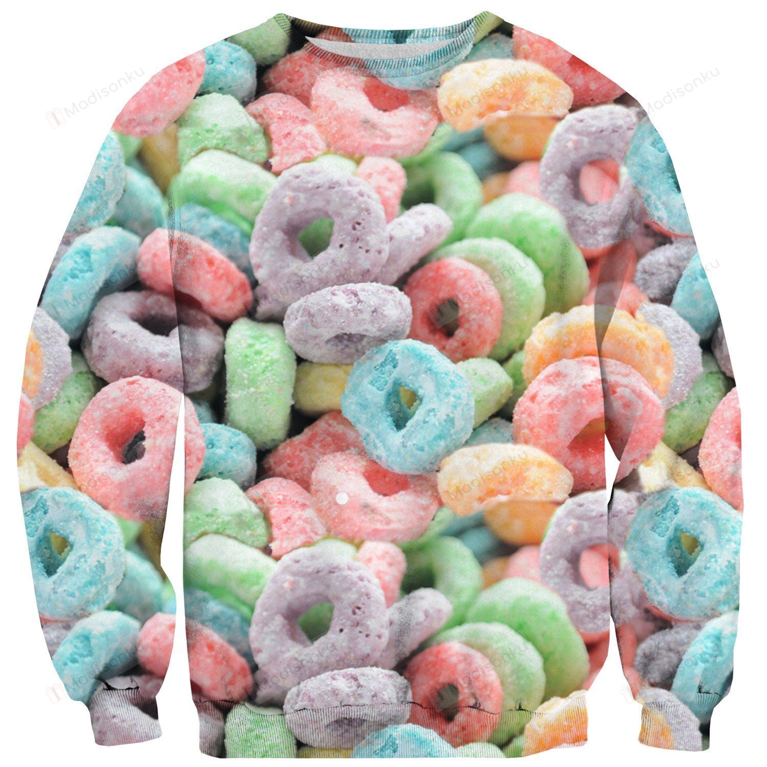 Cereal Invasion Ugly Christmas Sweater, All Over Print Sweatshirt