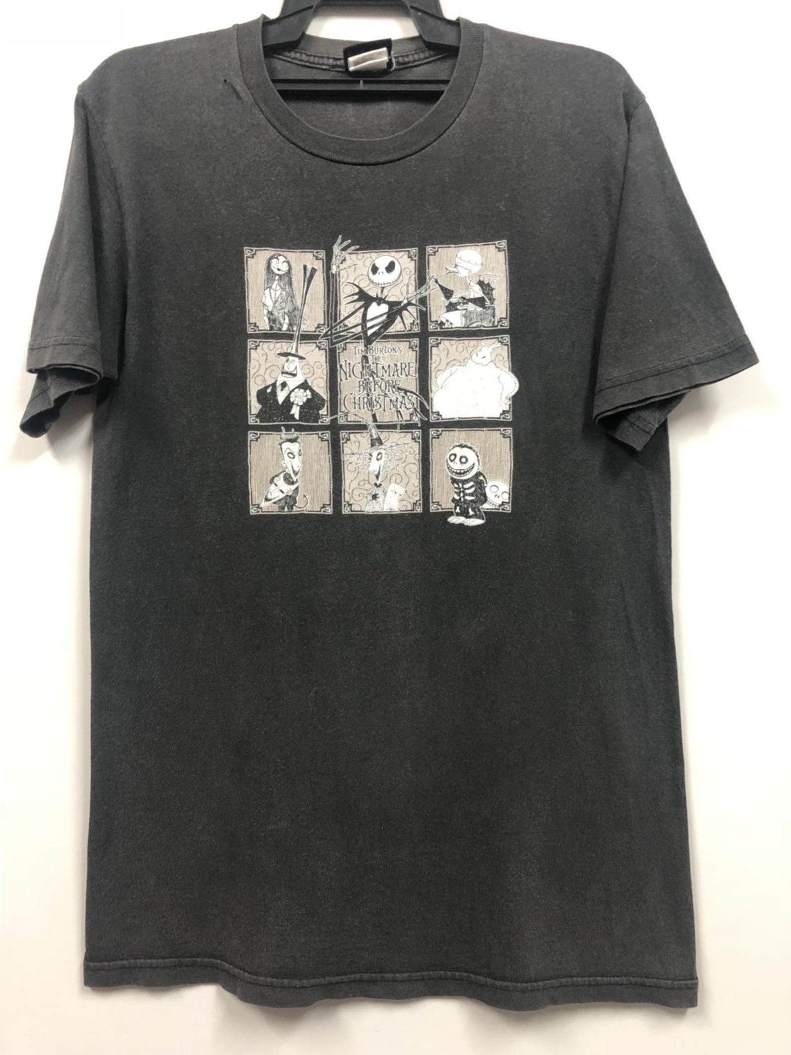 Vintage Tim Burtons The Nightmare Berofe Christmas T Shirt 90S Edwood Sleepy Hollow