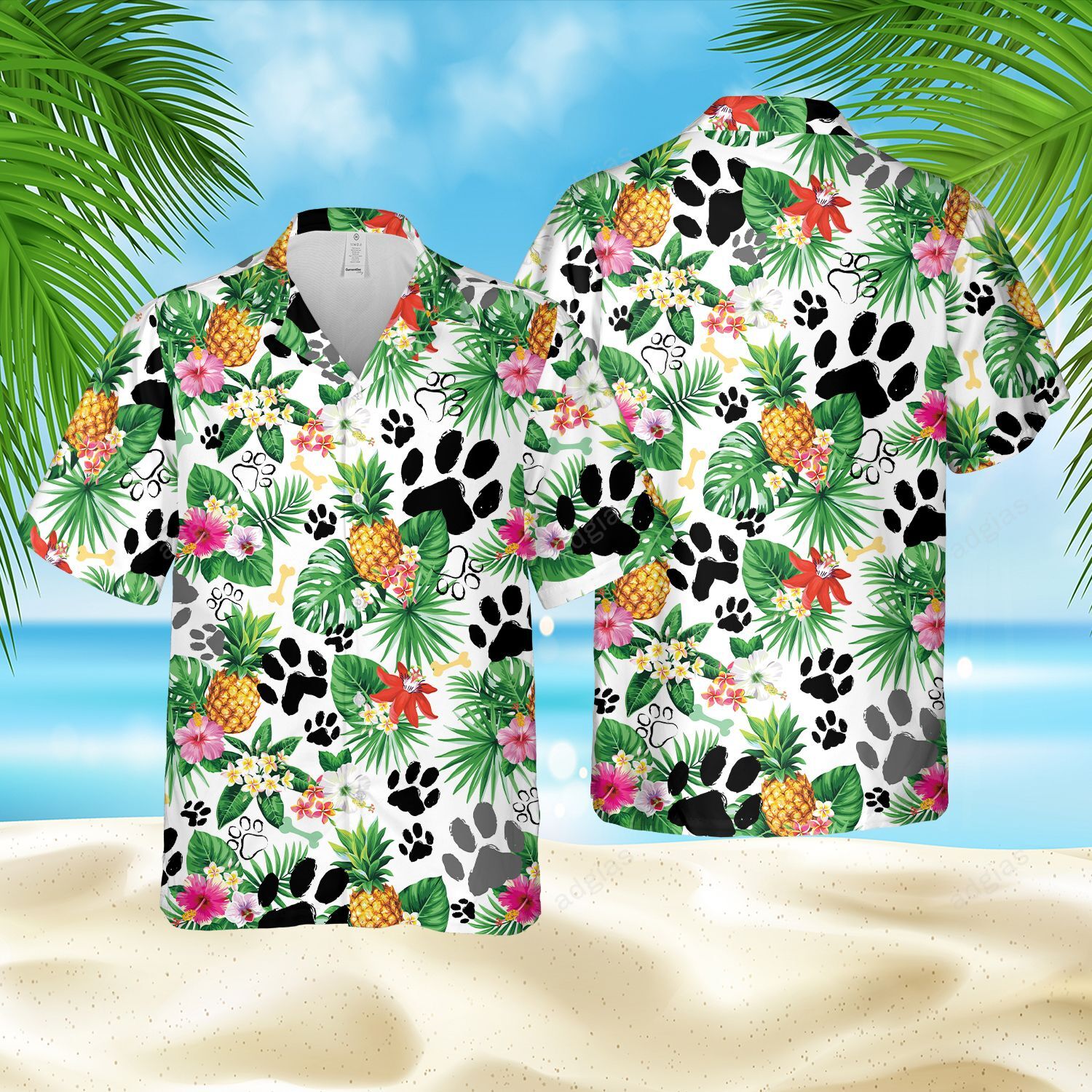 Dog Lovers Hawaii Paws Unisex Hawaii Outfit Ha63173