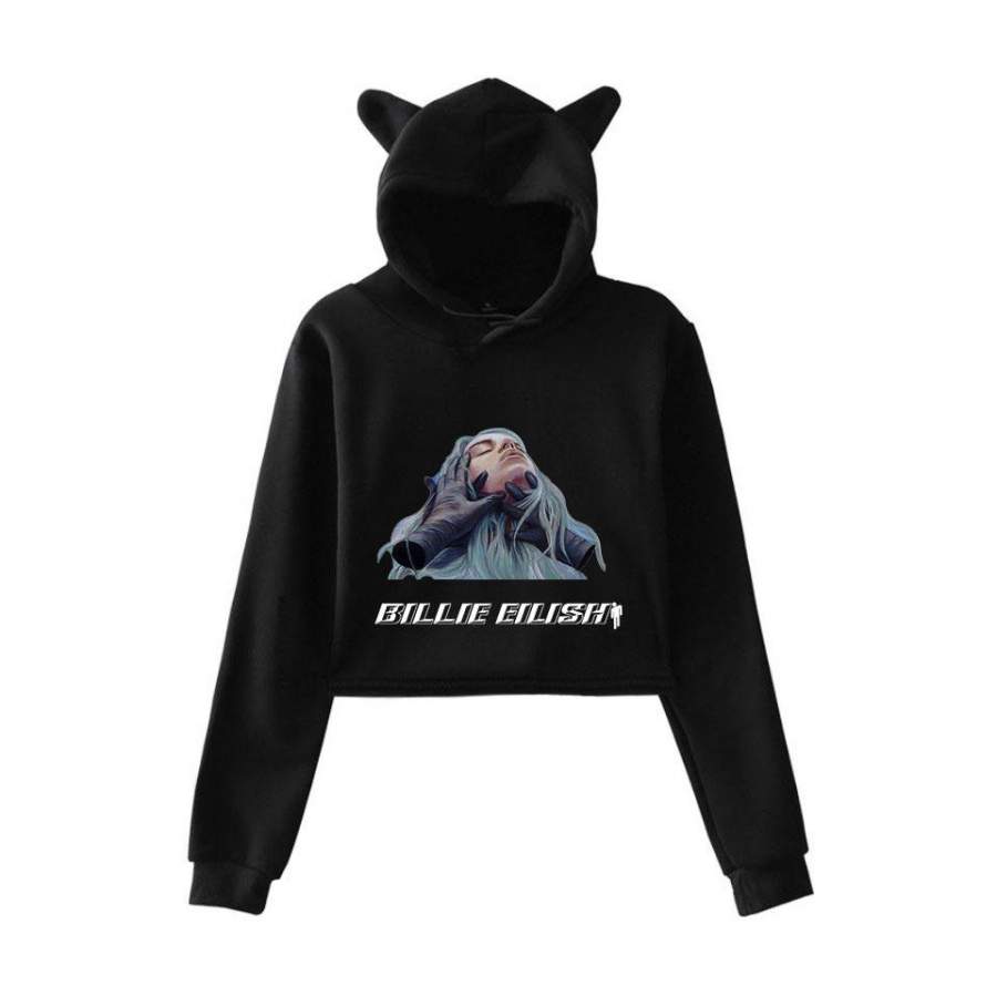 Billie Eilish Bunny Ear Hoodie for Girl Music Party Costume Ideal Gift