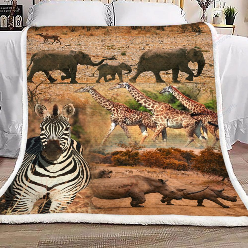 African Animals GS-1905HN Fleece Blanket