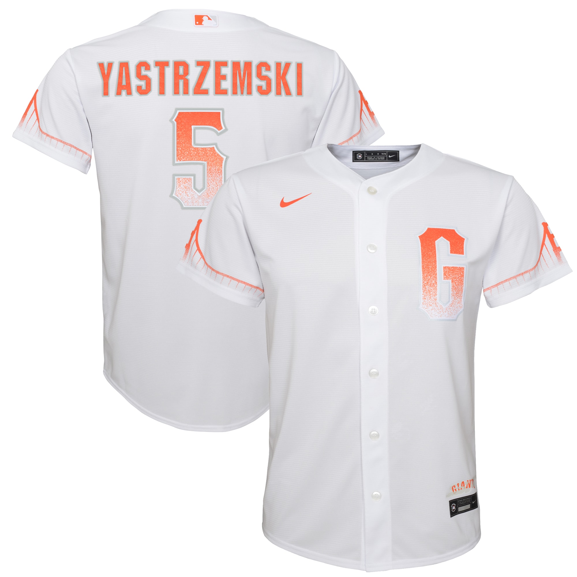 Youth San Francisco Giants Mike Yastrzemski White City Connect Player Jersey