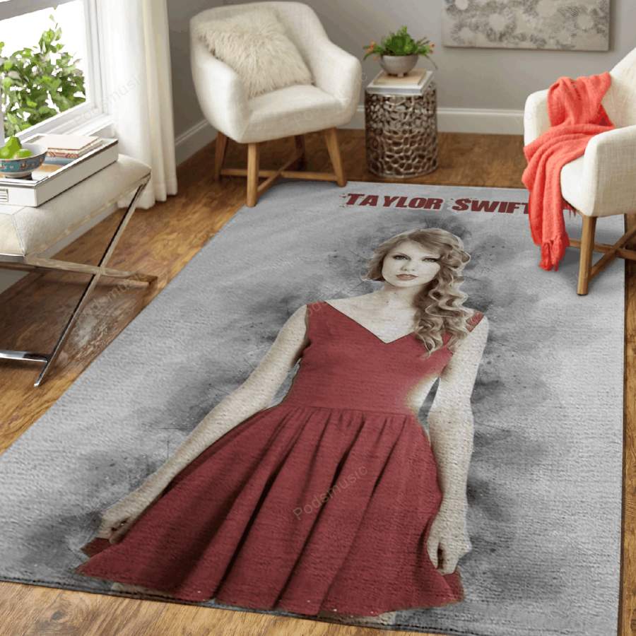 Taylor Swift in sketch – Sketch Greatest Musician Art For Fans Area Rug Living Room Carpet Floor Decor