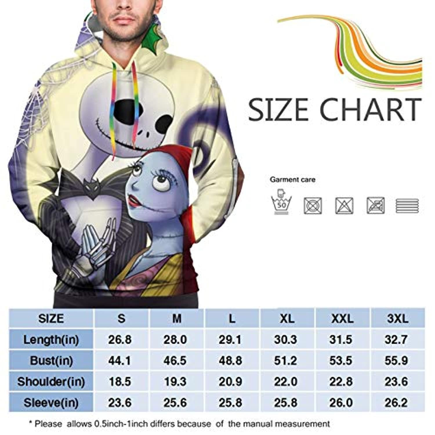 Unisex The Nightmare Before Christmas Novelty Hoodie Sweatshirt