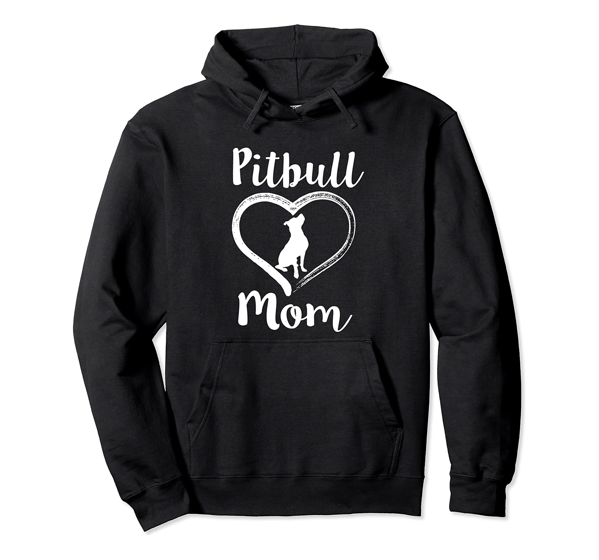 Pitbull Mom Womens Hoodie Sweater – Pit Bull Dog heart gift