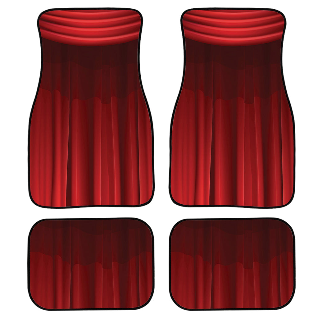 Red Curtain Theater Print Front And Back Car Floor Mats, Front Car Mat