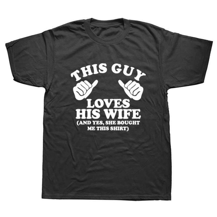 This Guy Loves His Wife Husband Gift Wedding T Shirt