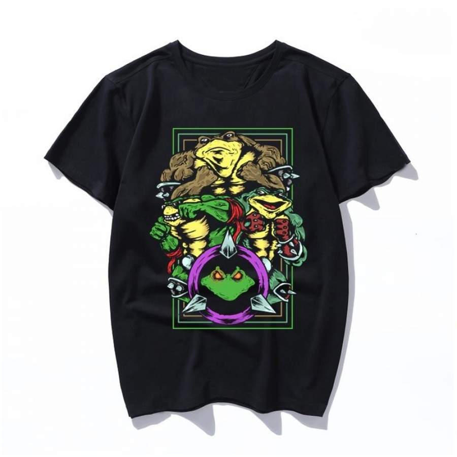 battletoads illustration New Fashion Vintage Spring Summer T Shirt Women men Tops Print T-shirt Printed black Clothes graphic tees femme