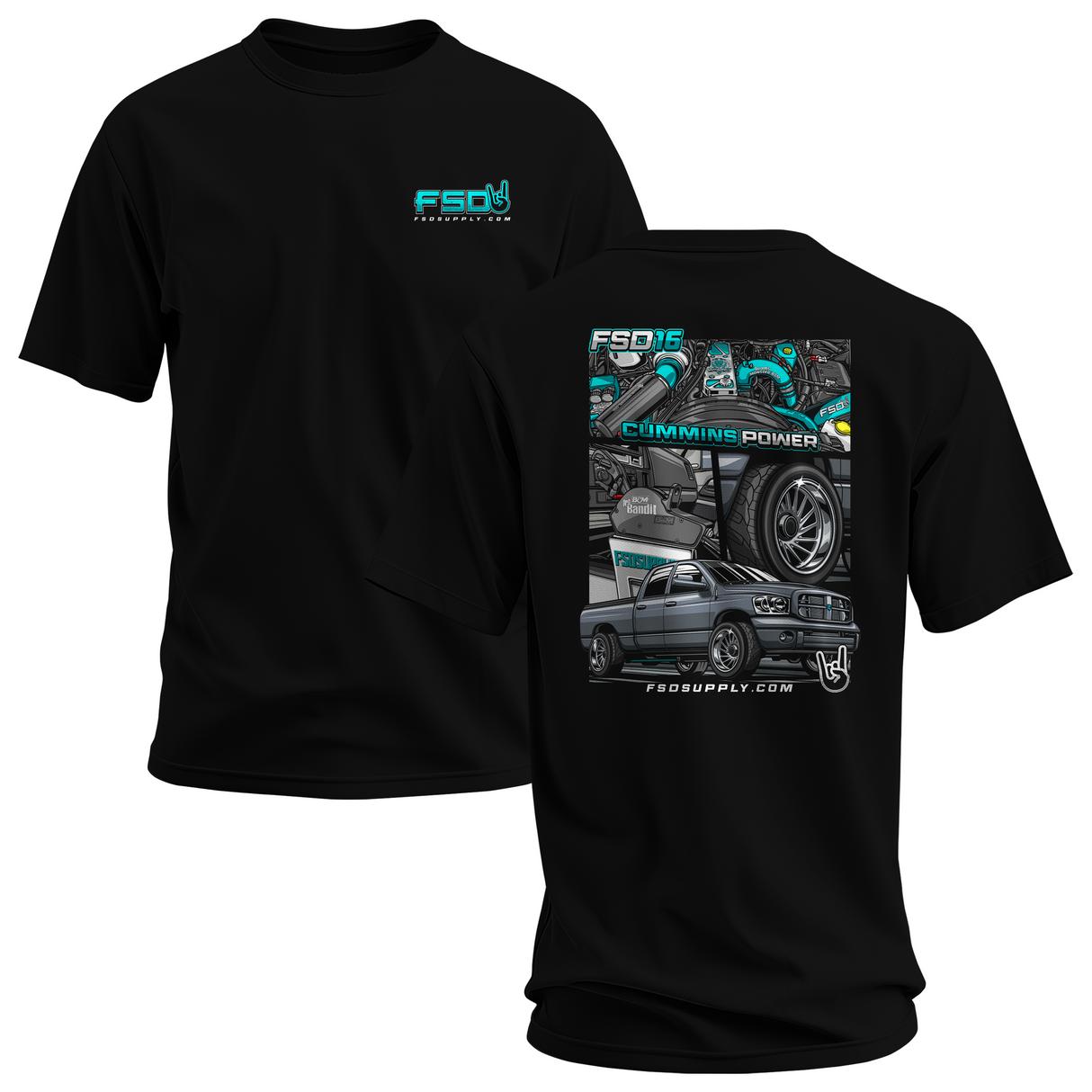 FSD16 Cummins Power Official T-Shirt, Racing Lover, Soft Cotton T-Shirt, Size S-4XL Unisex T-Shirt, Bootleg Tshirt, 100% Cotton apparel