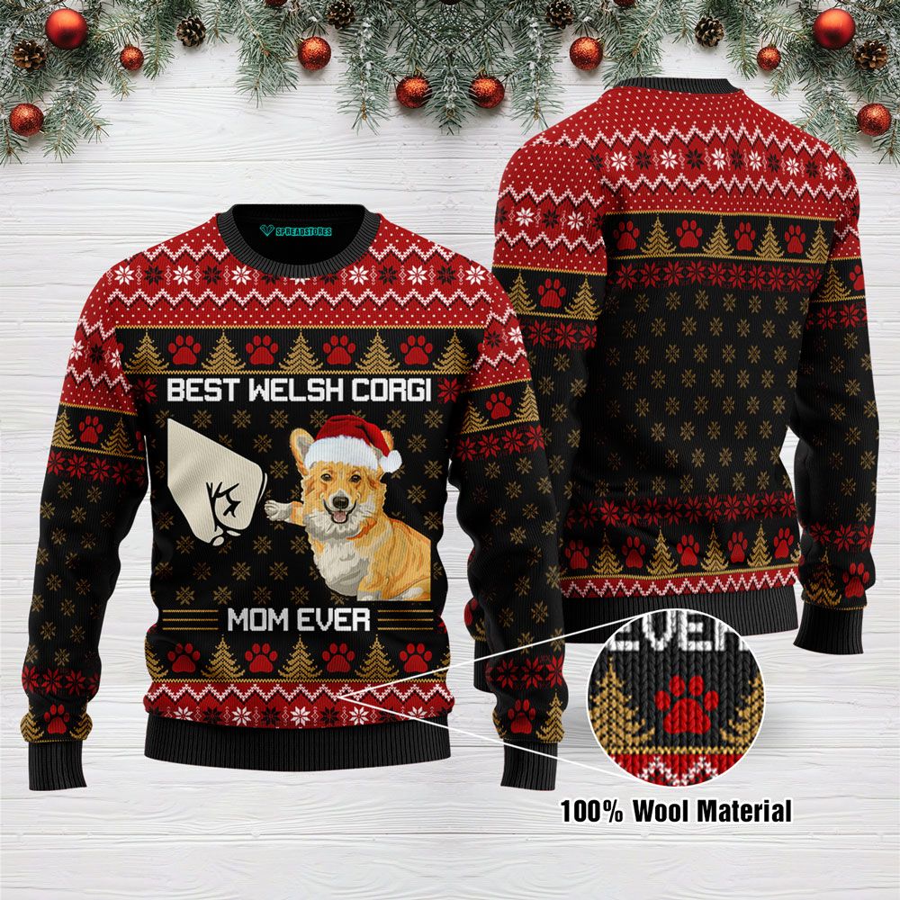 Ugly Best Welsh Corgi Mom Ever Ugly Sweater 0511