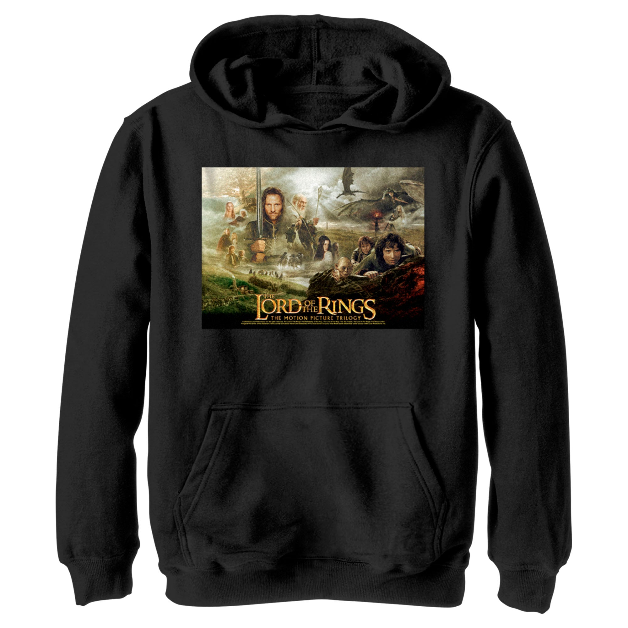 Boy’S The Lord Of The Rings Fellowship Of The Ring Trilogy Movie Poster Pull Over Hoodie