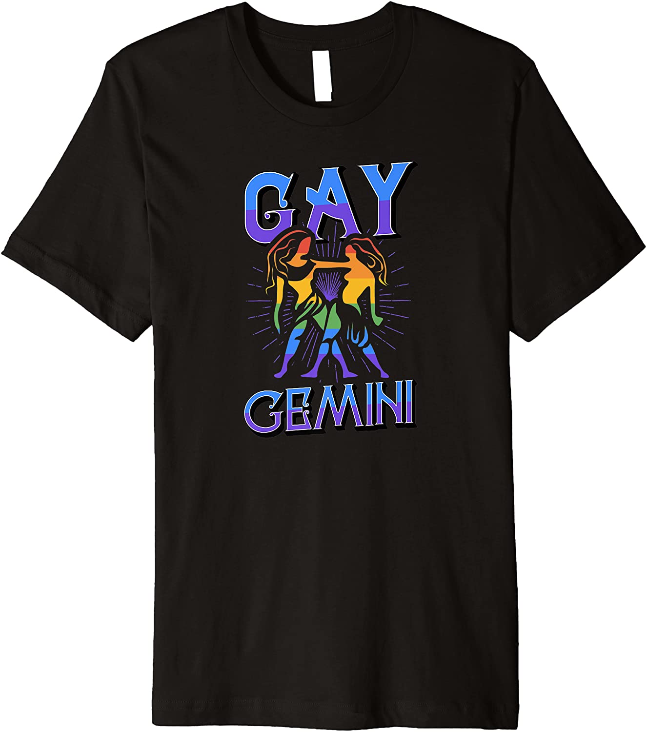 Pride Shirt To Gay Gemini, Zodiac Sign Birthday Horoscope Lgbt T-Shirt