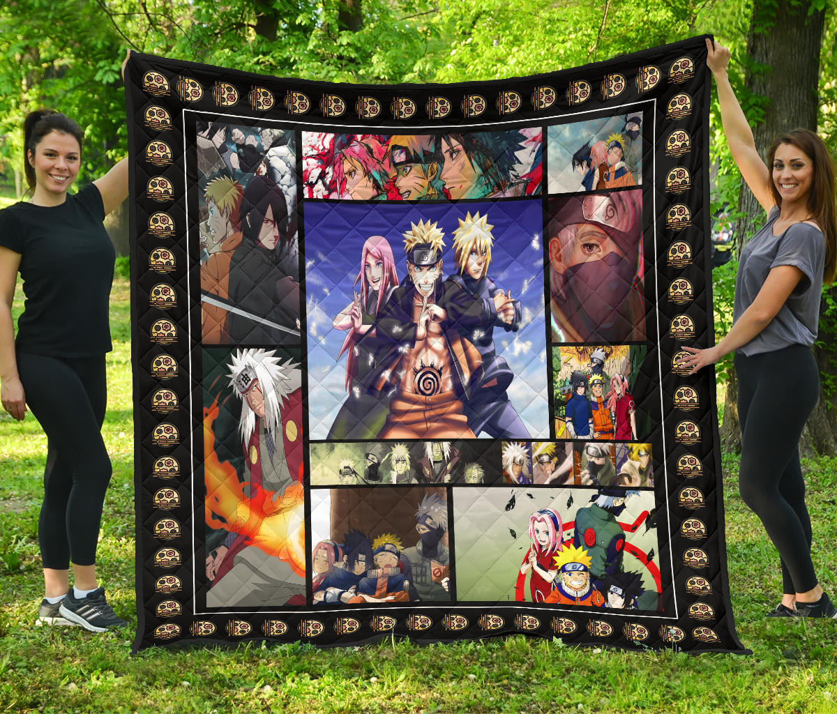 Team 7 Jiraiya Naruto  Premium Quilt Blanket Anime Home Decor Custom For Fans Na030306