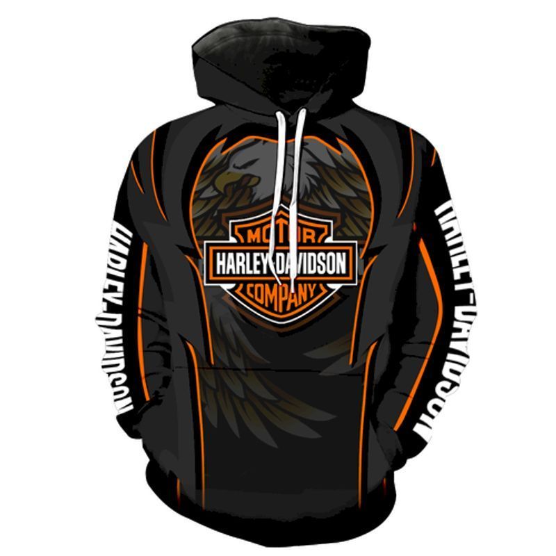 Harley Davidson Black Eagle 3D Hoodie N98