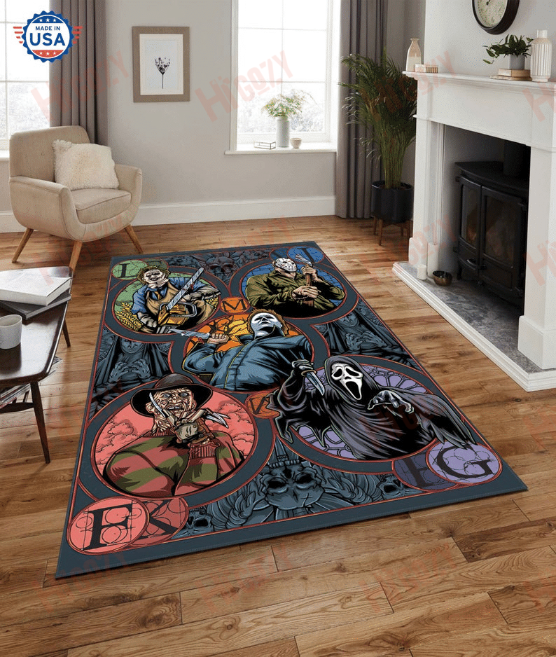 Horror Characters Halloween Rug