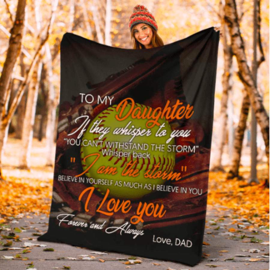 To my daughter I love you Custom Blanket