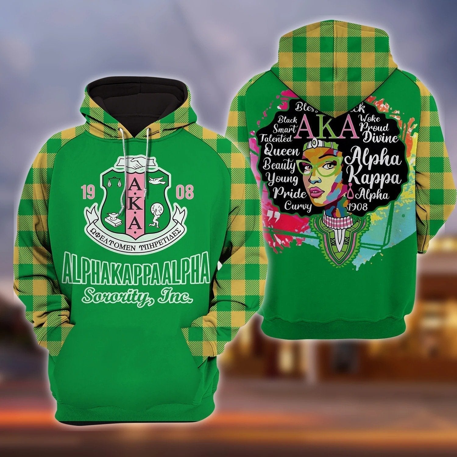 Alpha Kappa Alpha Afro Girl Hoodie