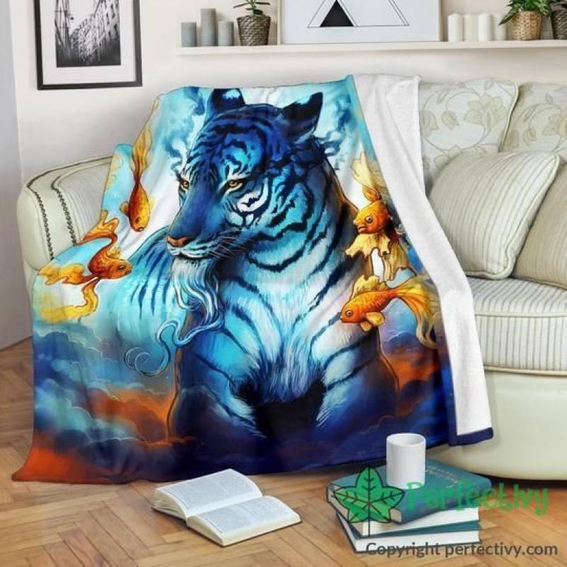 White Tiger CLP2812347TT Sherpa Fleece Blanket