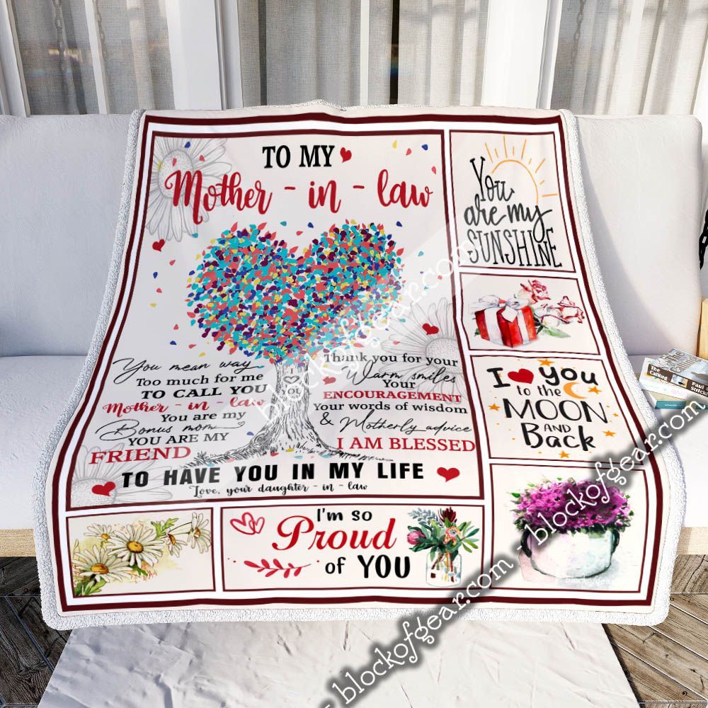 To My Mother-In-Law, I Am Blessed To Have You In My Life Sofa Throw Blanket