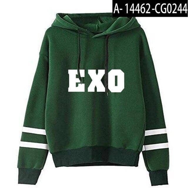 Women Exo Hoodie Korean Loose Ladies Kpop Hoddie Pullover Top