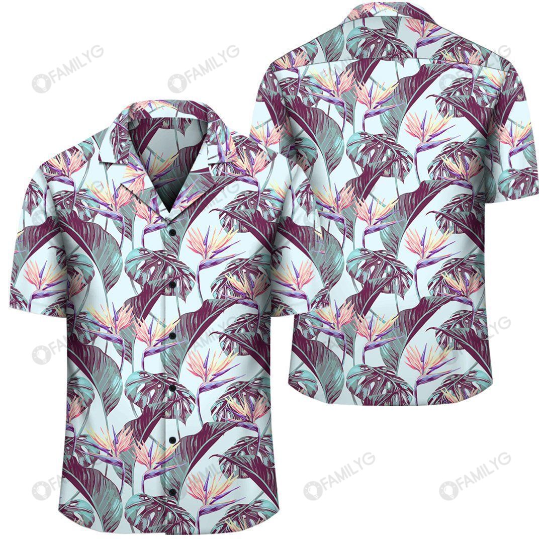 Tropical Monstera Leaf Hawaiian Shirt Summer Hawaiian For Men, Women, Couple