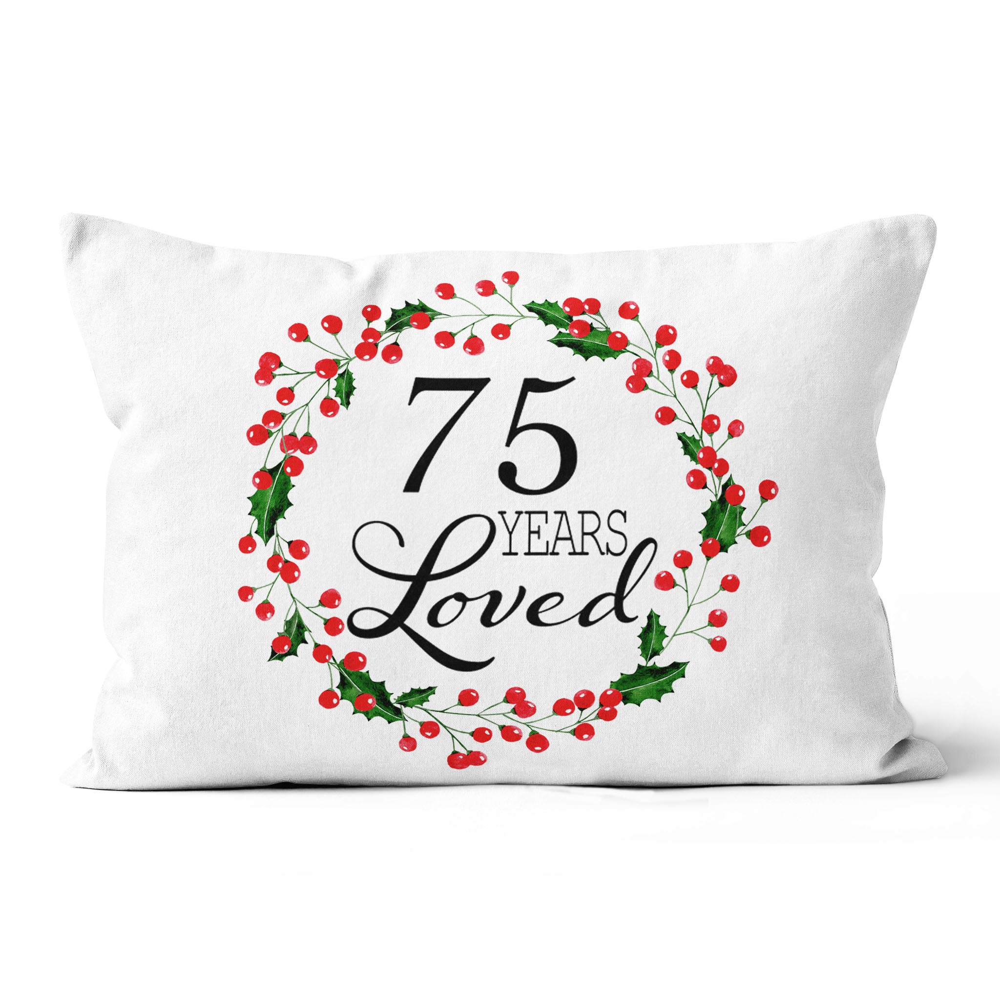 75Th Birthday Gift Ideas, Birthday Gift For Grandma, Happy 75Th Birthday, 75Th Birthday Party Canvas Throw Pillow